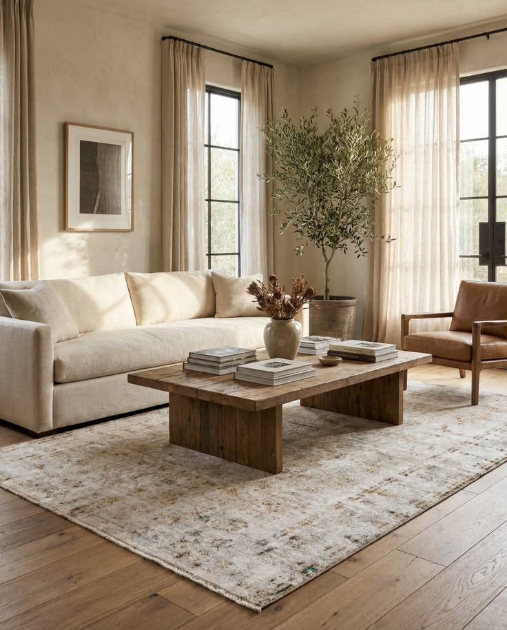 Detail image of 4' 10 x 8' Hand Knotted Ultra Vintage Persian Wool Rug