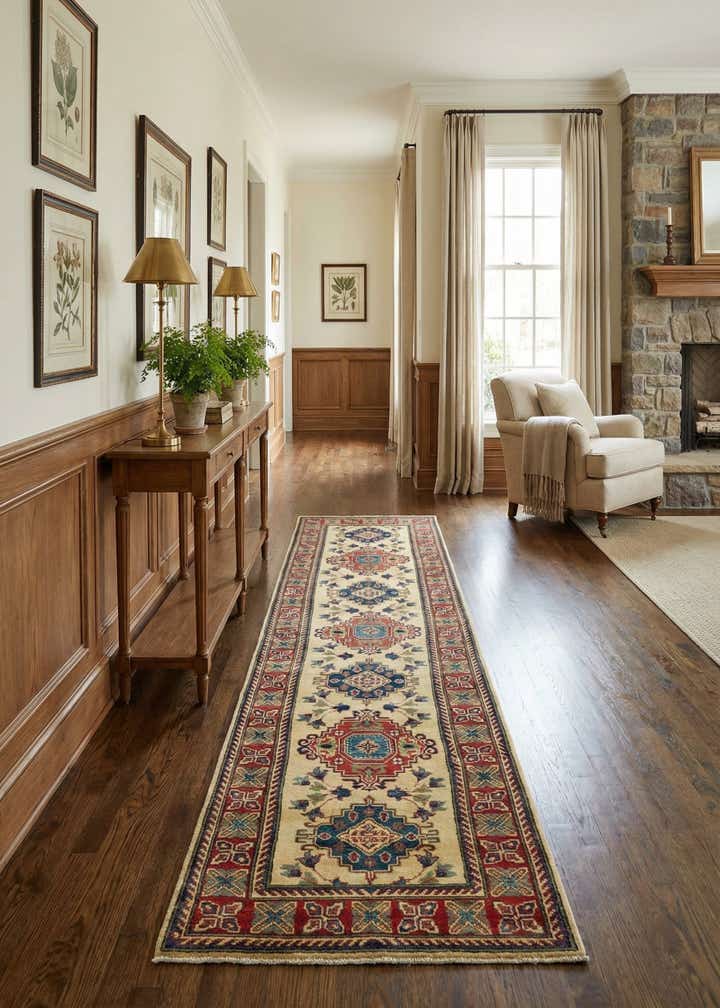 2' 9 x 10' Hand Knotted Kazak Runner Rug