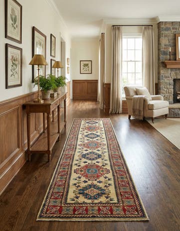 2' 9 x 10' Hand Knotted Kazak Runner Rug