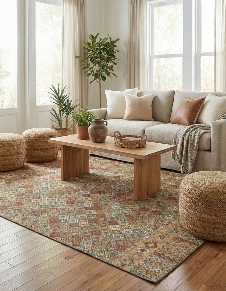 Detail image of  9' x 12'  Washable Baja Indoor / Outdoor Rug