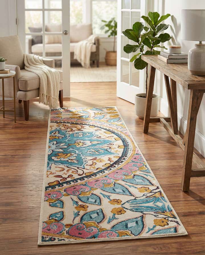 2' x 8' Easy-Clean Traditional Indoor / Outdoor Runner Rug