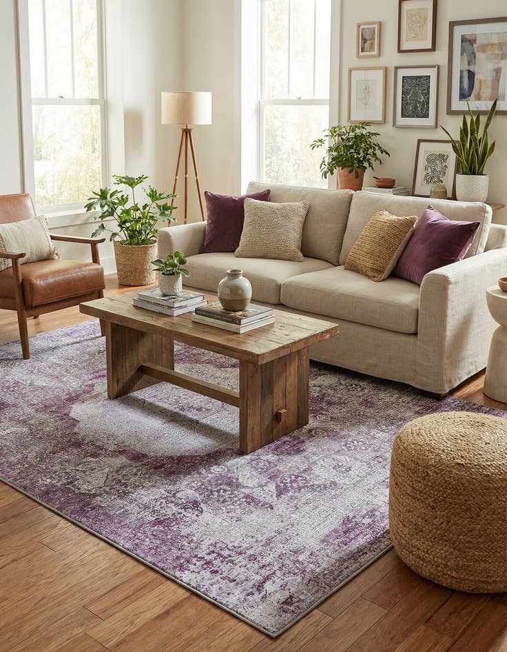 Detail image of 6' x 9'  Washable Yara Rug