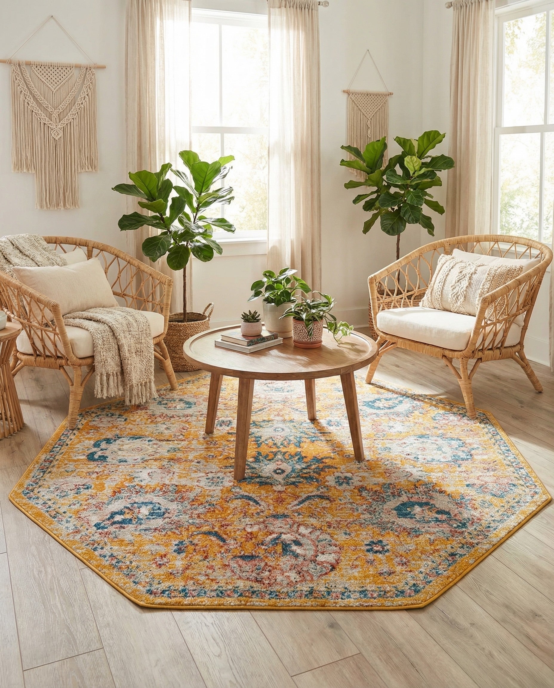  5' x 5' Lola Octagon Rug