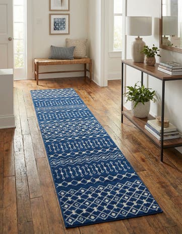 2' 7 x 12' Moroccan Trellis Runner Rug