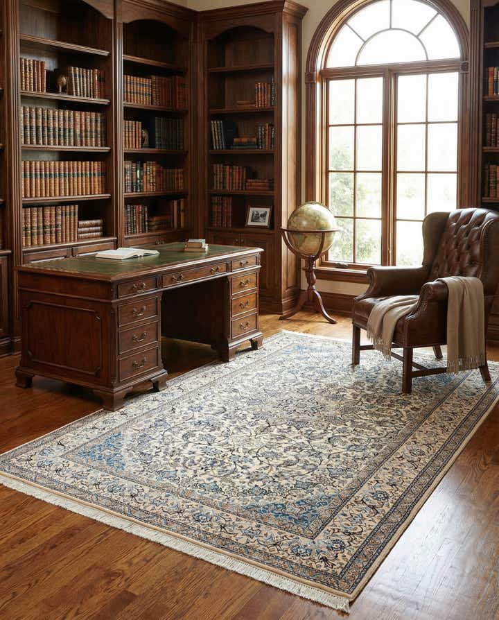 4' 11 x 7' 7 Hand Knotted Nain Rug