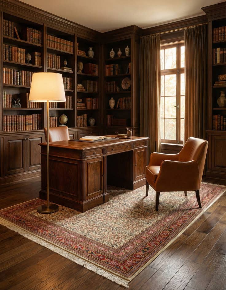 Detail image of 6' 8 x 10'  Hand Knotted Hereke Wool Rug