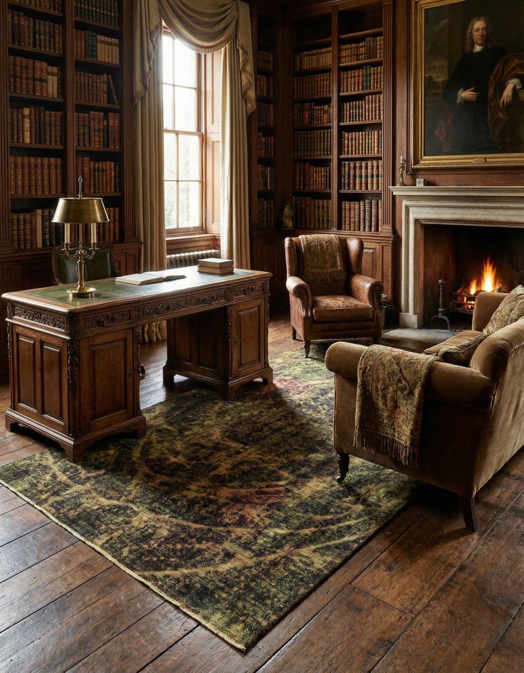 Detail image of 5' 9 x 9' 5 Vintage Royal Wool Rug