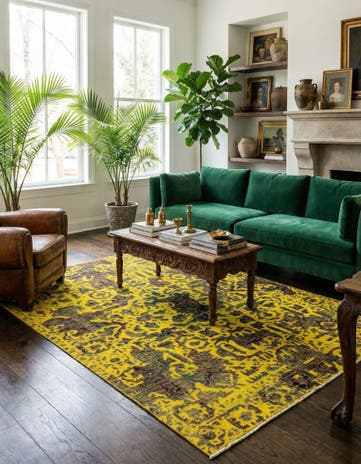 4' 6 x 5' 9 Vintage Royal Wool Rug