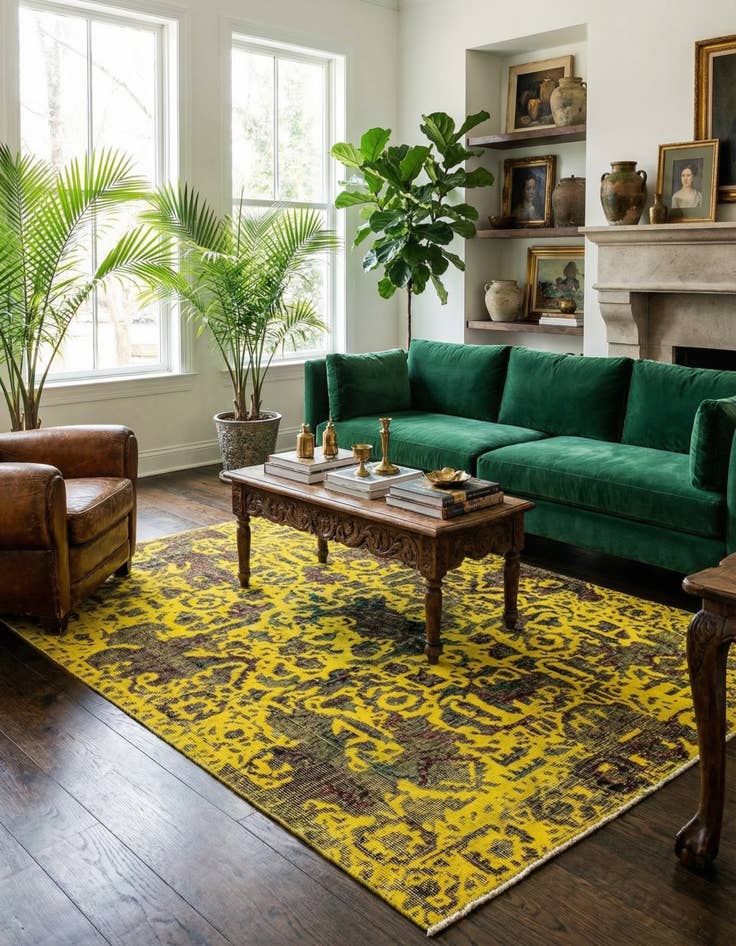 Detail image of 4' 6 x 5' 9 Vintage Royal Wool Rug