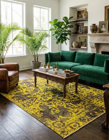 4' 6 x 5' 9 Vintage Royal Wool Rug