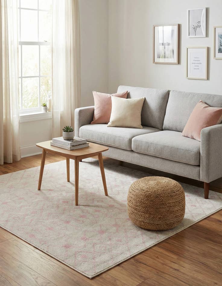 Detail image of  6' x 6' Moroccan Trellis Square Rug