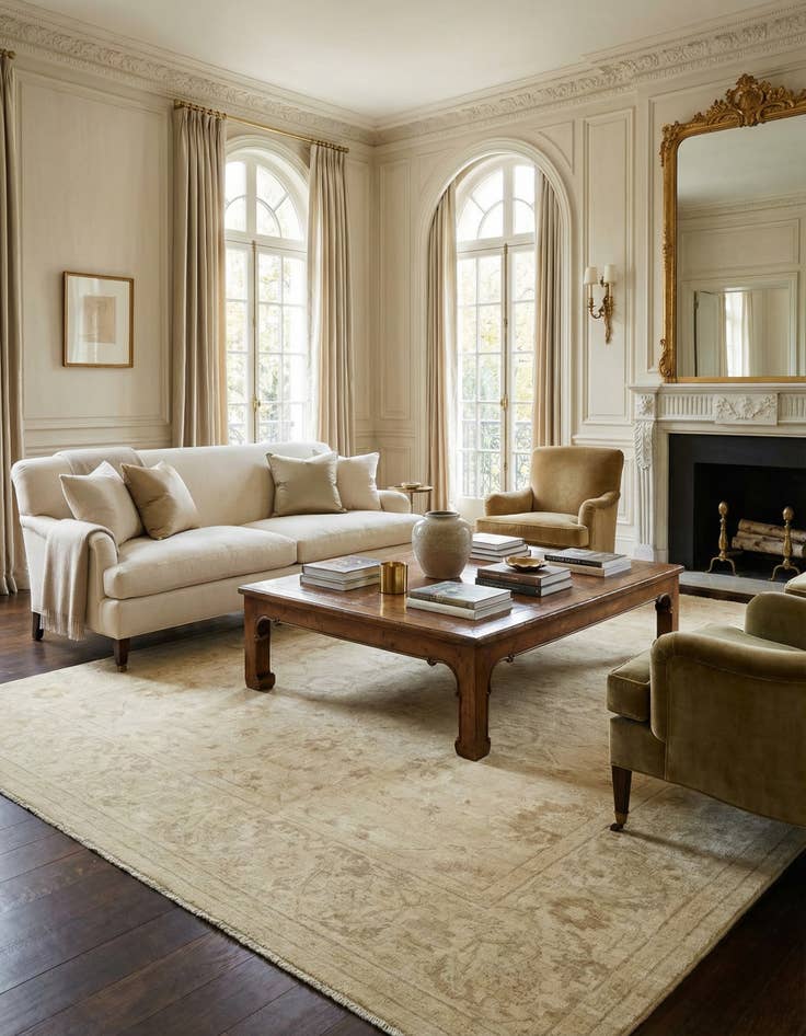 Detail image of 8' 2 x 10'  Hand Knotted Peshawar Ziegler Rug