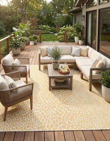 13' x 13' Easy-Clean Jill Zarin Cape Town Indoor / Outdoor Square Rug