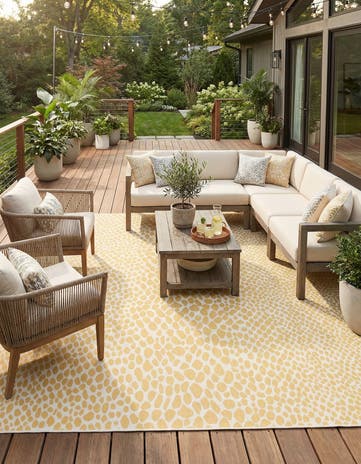 13' x 13' Easy-Clean Jill Zarin Cape Town Indoor / Outdoor Square Rug