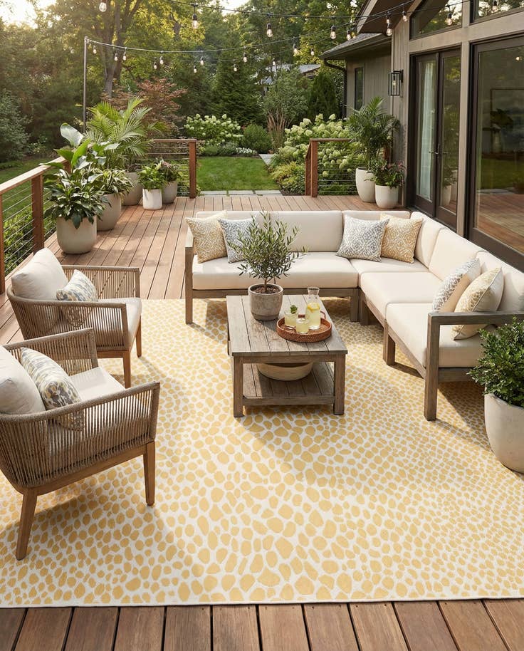 Detail image of 13' x 13' Easy-Clean Jill Zarin Cape Town Indoor / Outdoor Square Rug