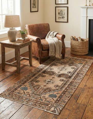 3' 2 x 6' 1 Hand Knotted Ultra Vintage Persian Wool Rug