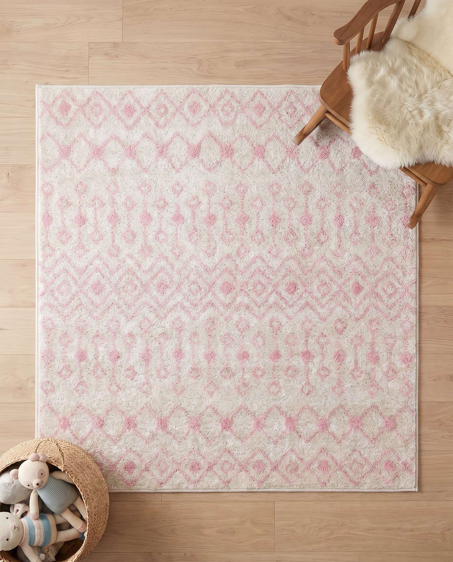 4' x 4' Moroccan Trellis Square Rug