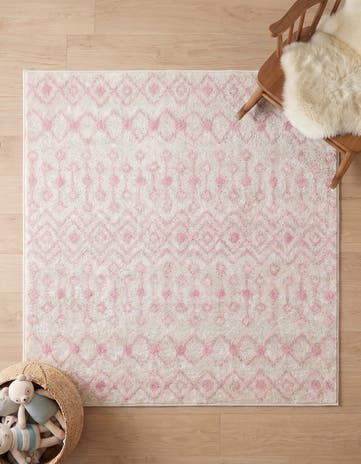 4' x 4' Moroccan Trellis Square Rug