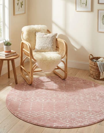 4' 1 x 4' 1 Paxon Trellis Round Rug