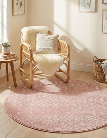 4' 1 x 4' 1 Paxon Trellis Round Rug