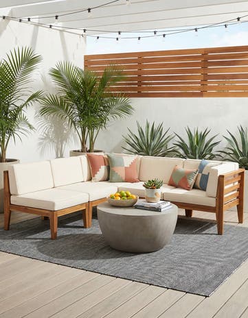 9' x 12' Easy-Clean Jill Zarin Palm Springs Indoor / Outdoor Rug