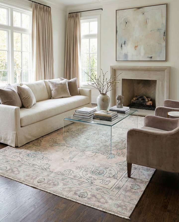 5' 9 x 9' 3 Hand Knotted Ultra Vintage Persian Wool Rug