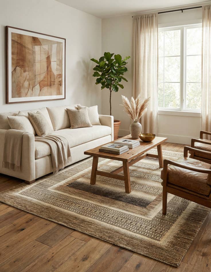 Detail image of 5' 9 x 7' 9  Hand Knotted Kashkuli Rug