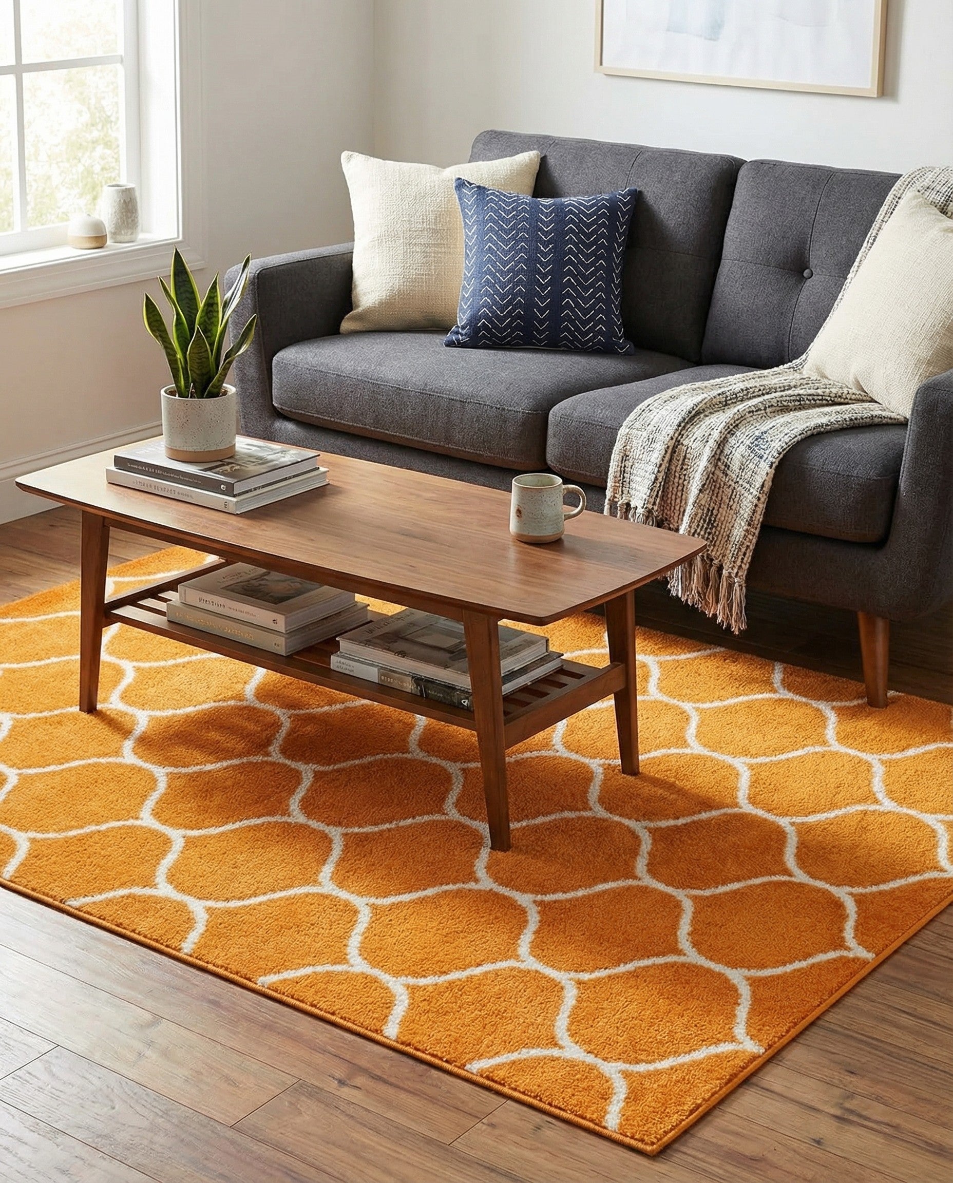 4' x 6' Trellis Frieze Rug