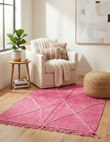 3' 6 x 5' Hand Woven Kilim Modern Wool Rug