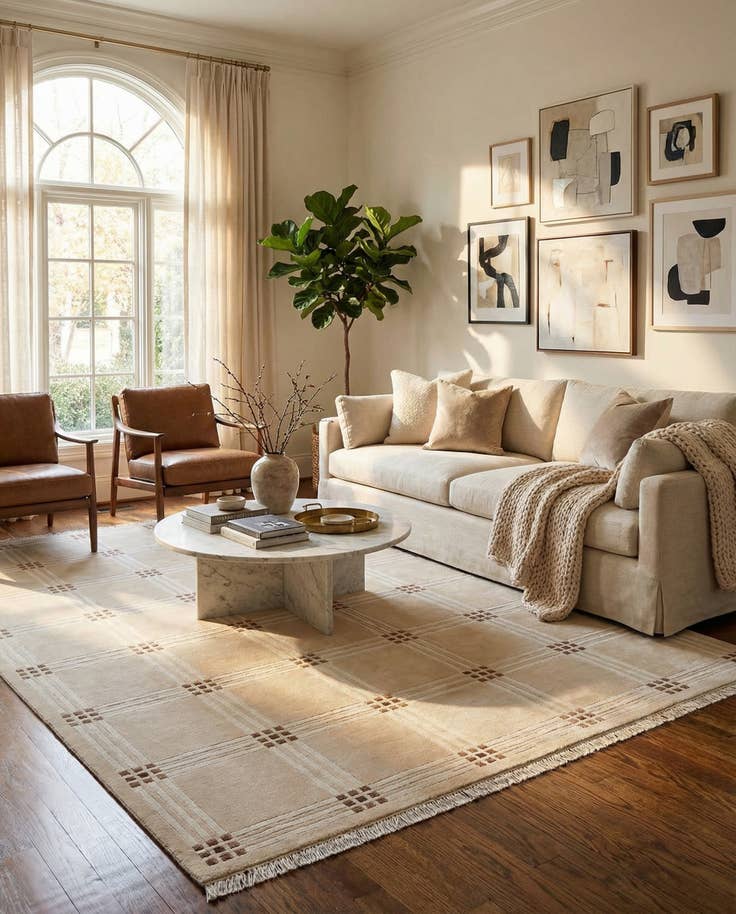 Detail image of 6' 7 x 9' 11 Hand Knotted Darya Wool Rug