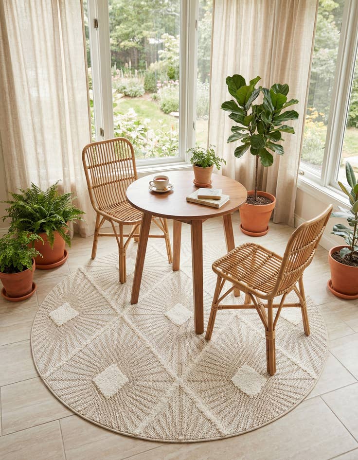 Detail image of 5' 3 x 5' 3 Boho Round Rug