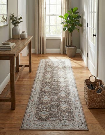 2' 7 x 10' Washable Timeless Runner Rug