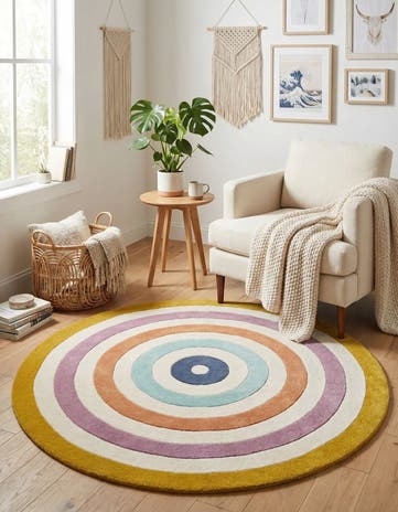 6' 1 x 6' 1 Hand Tufted Wool Round Rug