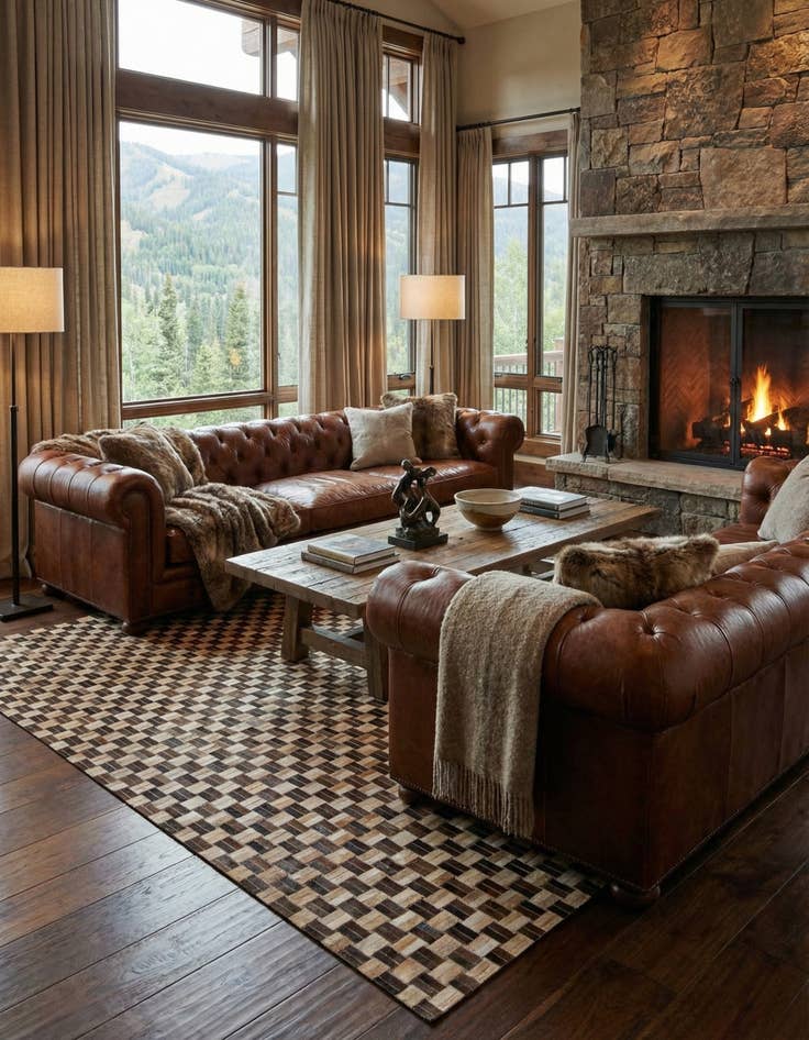 Detail image of  7' 8 x 9' 9 Cowhide - Patchwork Rug