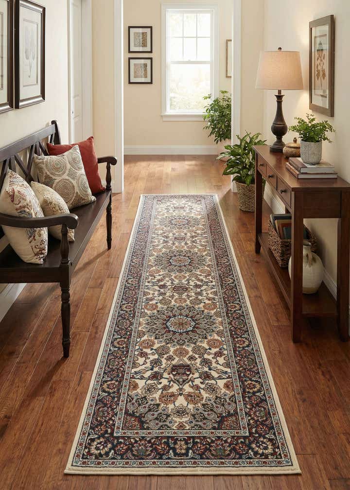 2' 7 x 12' Easy-Clean Traditional Indoor / Outdoor Runner Rug