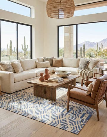 8' 6 x 9' 6 Hand Woven Kilim Modern Wool Rug