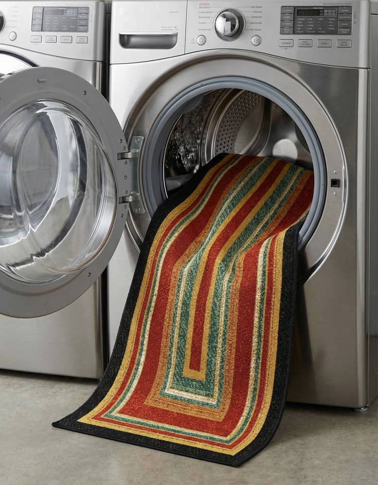 Detail image of 2' x 8'  Washable Modern Indoor / Outdoor Runner Rug