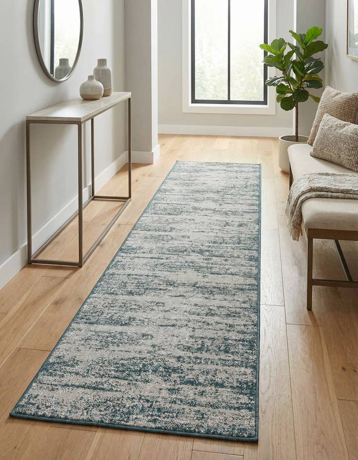 Detail image of  2' 7 x 14'  Washable Modern Indoor / Outdoor Runner Rug