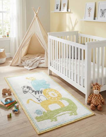 2' 2 x 4' Animals Whimsy Kids Runner Rug