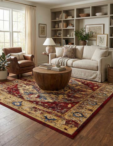 Red Kennedy Square Rug