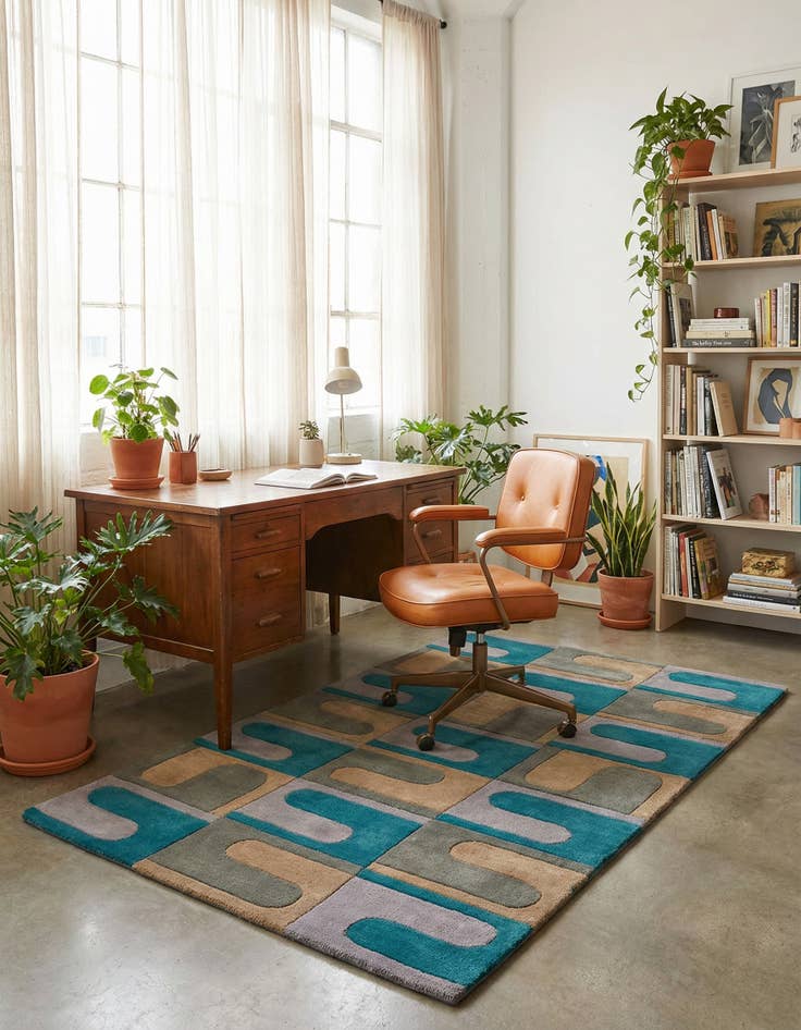 Detail image of 5' 1 x 8' Luna Wool Rug