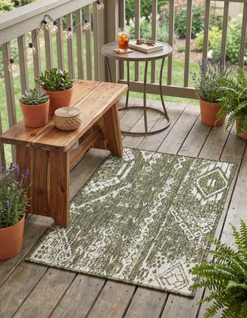 2' x 3' Easy-Clean Bohemian Indoor / Outdoor Rug
