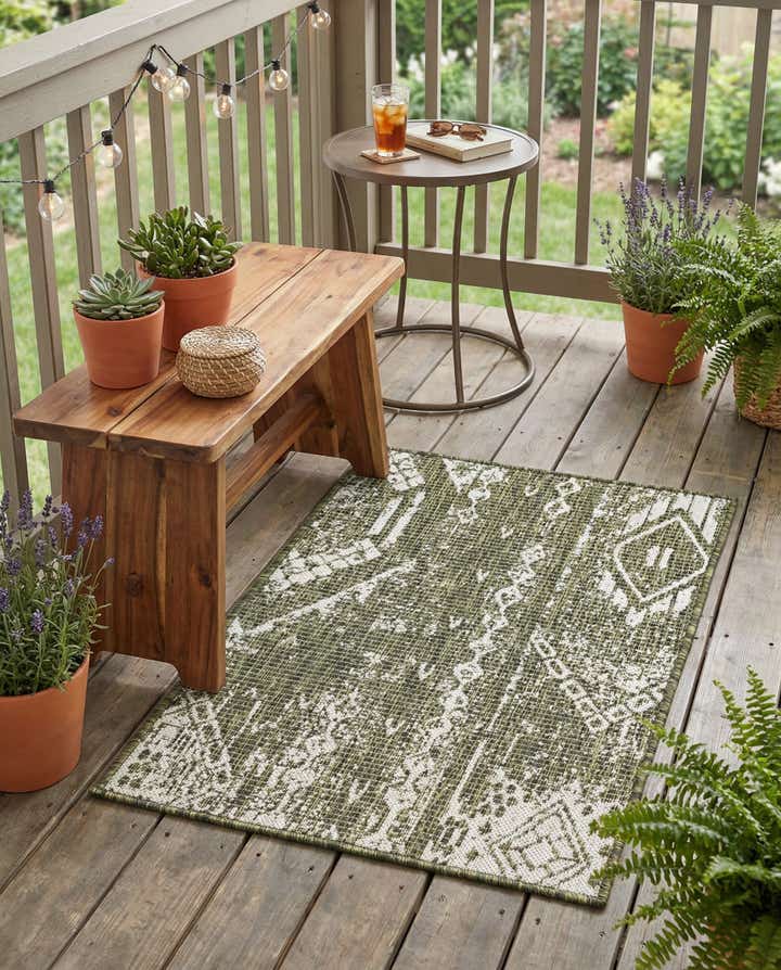 2' x 3' Easy-Clean Bohemian Indoor / Outdoor Rug