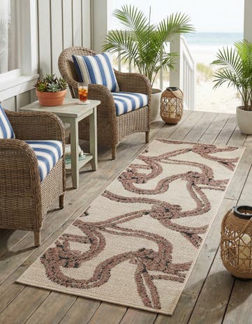 2' x 5' Easy-Clean Coastal Indoor / Outdoor Runner Rug