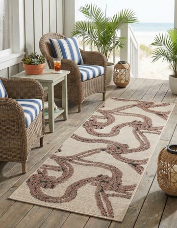 2' x 5' Easy-Clean Coastal Indoor / Outdoor Runner Rug