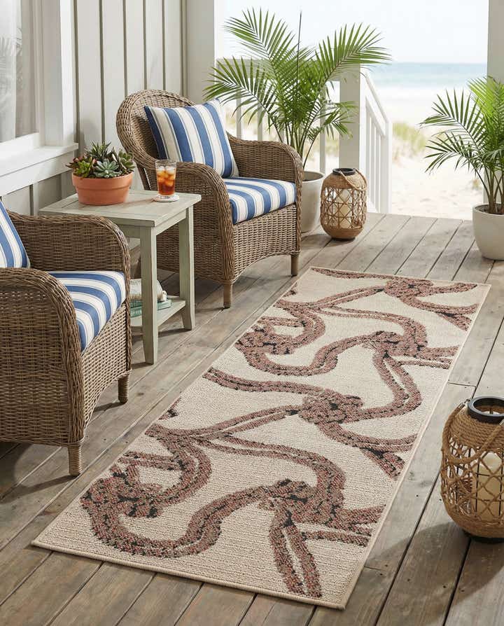 2' x 5' Easy-Clean Coastal Indoor / Outdoor Runner Rug