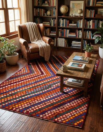 5' 6 x 8' 1 Hand Knotted Balouch Wool Rug