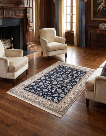 4' 4 x 6' 11 Hand Knotted Nain Rug