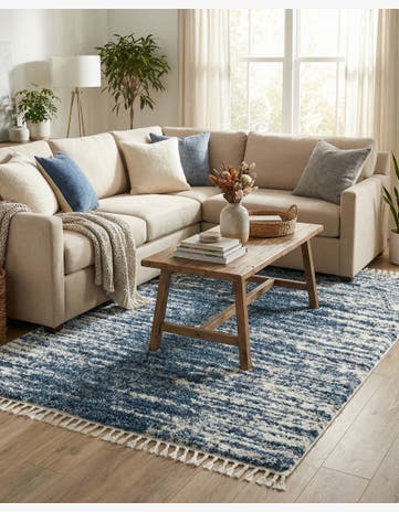 Blue Serenity Shag Rug