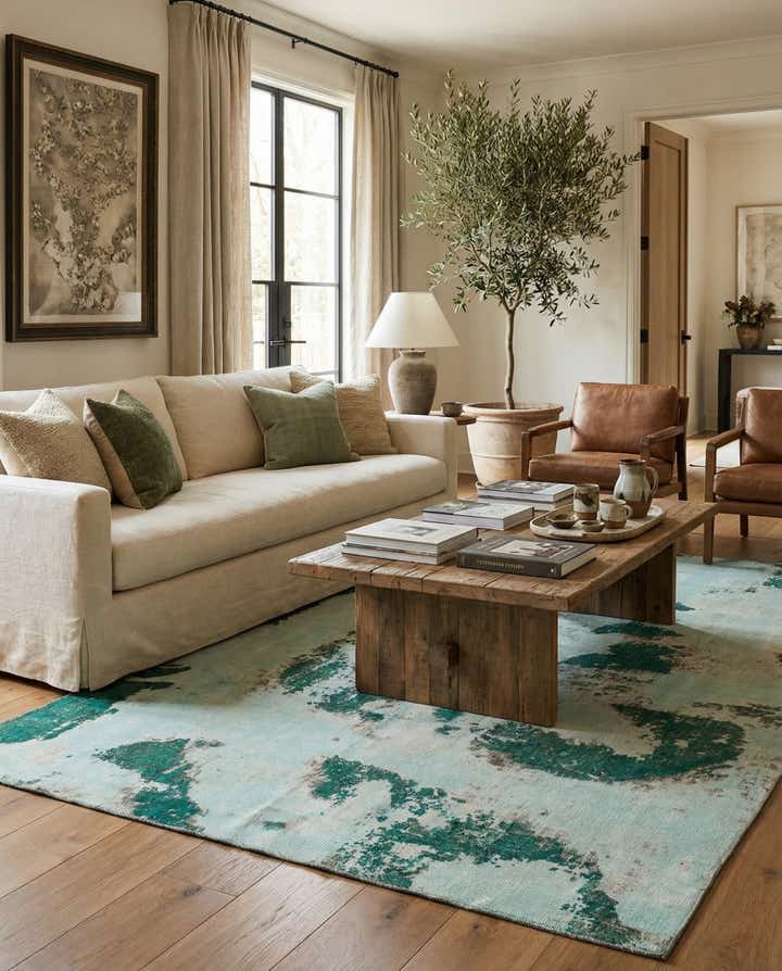 7' x 8' 4 Hand Knotted Ultra Vintage Persian Wool Rug